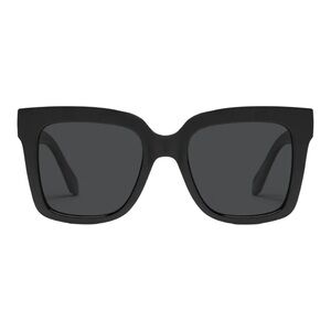 Quay Australia ICY Oversized Square Sunglasses Black Fade Thick Frame